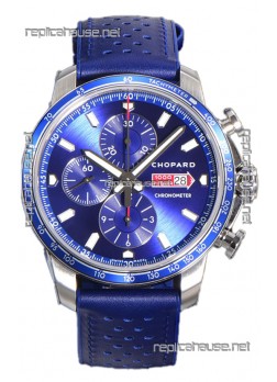Chopard Mille Miglia GTA Chronograph Blue Dial - Steel Casing 1:1 Mirror Replica Watch 