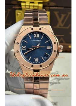 Chopard Alpine Eagle Rose Gold Blue Dial Super Clone Replica Watch 