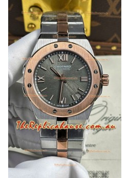 Chopard Alpine Eagle Two Tone Rose Gold Grey Dial Super Clone Replica Watch 