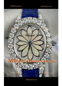 Chopard Super Clone L'Heure du Diamant Mossanites Steel Casing Watch 34MM