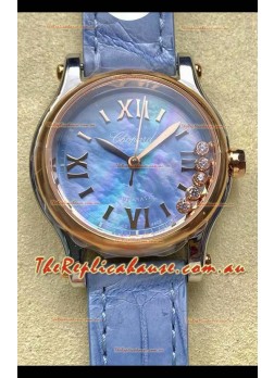 Chopard Happy Sport 1:1 Mirror Swiss Automatic Replica Watch 36MM in Rose Gold Casing