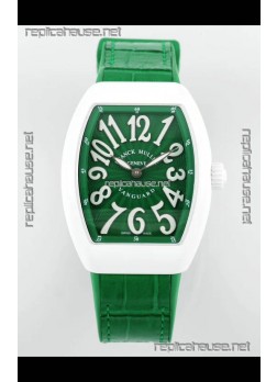 Franck Muller Vanguard Yachting V32 Ceramic Casing Green Dial/Strap Swiss Replica Watch 