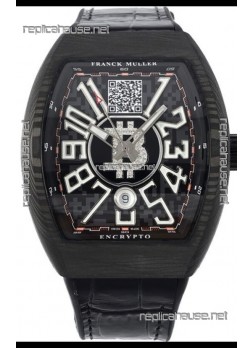 Franck Muller Vanguard Encrypto BTC V45 Carbon Casing Swiss Replica Watch
