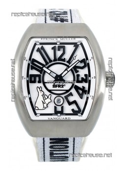 Franck Muller "Fr2nck" Vanguard Rabbit Edition Swiss Replica Watch in Steel Casing