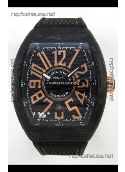 Franck Muller Super Clone Vanguard V45 Racing Carbon Watch in Nylon Strap