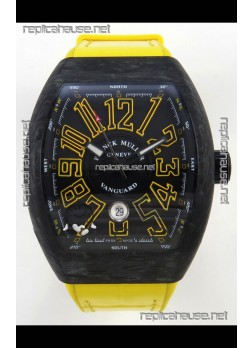 Franck Muller Super Clone Vanguard V45 Racing Carbon Watch in Nylon Strap