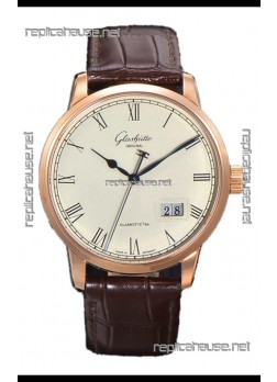Glashütte Senator Excellence Panorama Date Rose Gold 1:1 Mirror Replica Watch  