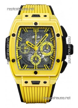 Hublot Spirit of Bang Yellow Magic Edition Watch in PVD Titanium Casing - 42MM Swiss Replica