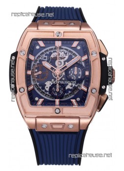 Hublot Spirit of Bang Rose Gold Casing Blue Dial - 42MM Swiss Replica