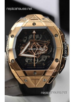 Hublot Spirit of Bang Sang Bleu Edition Rose Gold Swiss Replica Watch 