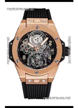 Hublot Big Bang Tourbillon Rose Gold Casing Watch in 45MM 1:1 Mirror Replica