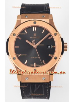 Hublot Super Clone Classic Fusion Rose Gold 42MM 1:1 Mirror Replica Watch Grey Dial