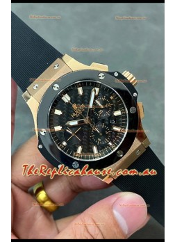 Hublot Big Bang Super Clone Carbon Dial Rose Gold Casing 44MM Watch 
