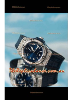 Hublot Big Bang One Click King Blue Dial Steel Case Swiss Replica Watch 39MM