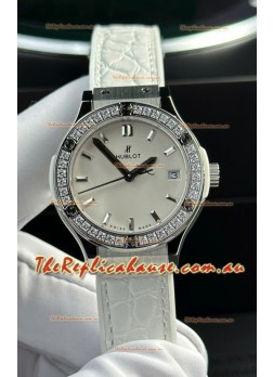 Hublot Super Clone Classic Fusion Titanium 33MM 1:1 Mirror Replica Watch White Dial