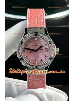 Hublot Super Clone Classic Fusion Titanium 33MM 1:1 Mirror Replica Watch Pink MOP Dial