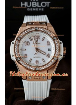 Hublot Big Bang One Click King White Dial Rose Gold Swiss Replica Watch 39MM