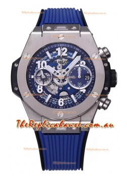 Hublot Big Bang Unico Blue Stainless Steel Casing 1:1 Mirror Edition Swiss Replica Watch