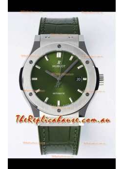 Hublot Classic Fusion Steel Green Dial 42MM Swiss Replica Watch 1:1 Mirror Quality