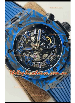 Hublot Big Bang Unico Blue Carbon Las Vegas Boutique Edition Swiss Replica Watch 