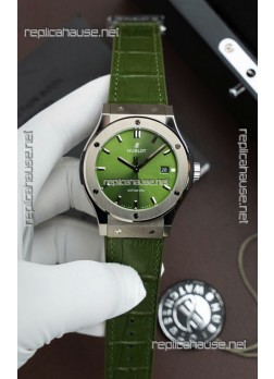 Hublot Super Clone Classic Fusion Titanium Green Dial 42MM Watch