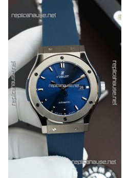 Hublot Super Clone Classic Fusion Titanium Blue Dial 42MM Watch