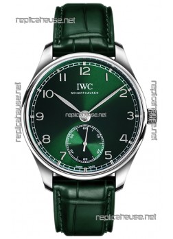 IWC Portugieser Automatic 40 IW358310 Green Dial in Stainless Steel 1:1 Mirror Replica Watch 