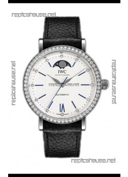 IWC Portofino IW659601 Automatic Moon Phase Steel Casing Watch in White Dial 37MM