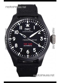 IWC Big Pilot's IW326906 Top Gun Edition 43MM Black Nylon Strap Ceramic Swiss Replica 
