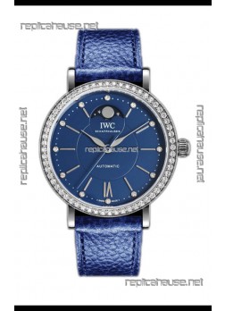 IWC Portofino IW659601 Automatic Moon Phase Steel Casing Watch in Blue Dial 37MM