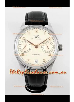IWC Super Clone Portugieser Swiss 1:1 Mirror Replica Watch White Dial Steel Case Watch