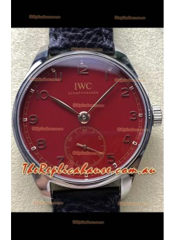 IWC Portugieser Super Clone Automatic 41 IW358315 Red Dial in Steel Case