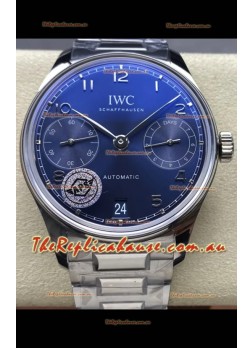 IWC Super Clone Portugieser Swiss 1:1 Mirror Replica Watch Blue Dial Steel Case Watch