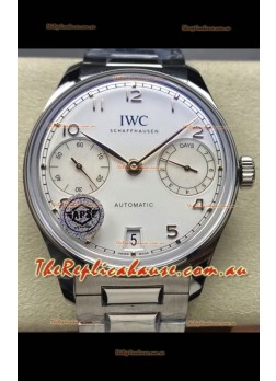 IWC Super Clone Portugieser Swiss 1:1 Mirror Replica Watch White Dial Steel Case Watch