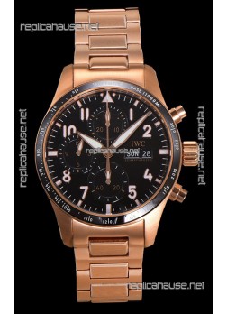 IWC Pilot's IW388306 Super Clone Chronograph 41 Mercedes-AMG Pertonas F1 Rose Gold Watch 