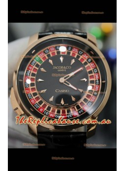 Jacob and Co Roulette Edition Replica Watch in Rose Gold Casing 