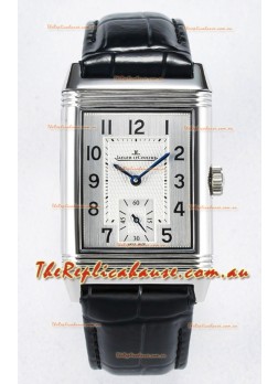 Jaeger-LeCoultre Reverso Super Clone DuoFace Black/White Steel Replica Watch 