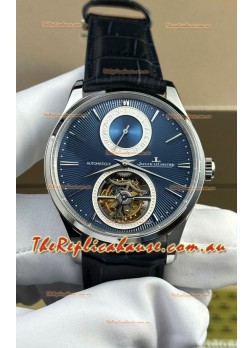 Jaeger LeCoultre Master Ultra-Thin Tourbillon Blue Dial Stainless Steel Casing