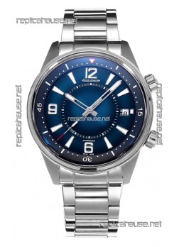 Jaeger LeCoultre Polaris Date Blue Dial Steel Strap 1:1 Mirror Replica Watch 42MM