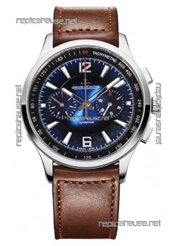 Jaeger LeCoultre Polaris Q9028181 Chronograph Blue Dial Swiss Replica Watch 