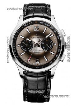 Jaeger LeCoultre Polaris Q902843J Chronograph Grey Dial Leather Strap Swiss Replica Watch 