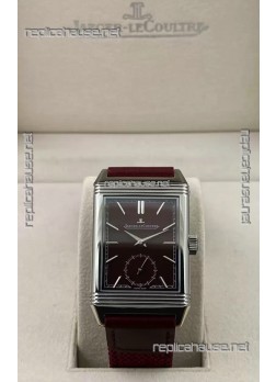 Jaeger-LeCoultre Reverso DuoFace Steel Casing Watch Red Dial in Swiss Automatic Movement