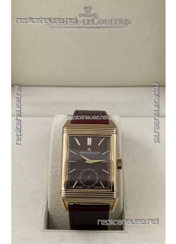 Jaeger-LeCoultre Reverso DuoFace Rose Gold Casing Watch Red Dial in Swiss Automatic Movement