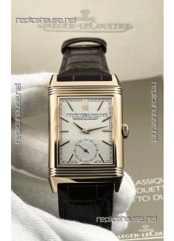Jaeger-LeCoultre Reverso DuoFace Rose Gold Casing Watch Brown Dial in Swiss Automatic Movement