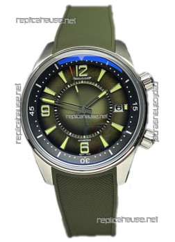 Jaeger LeCoultre Polaris Date Green Dial Rubber Strap 1:1 Mirror Replica Watch 42MM