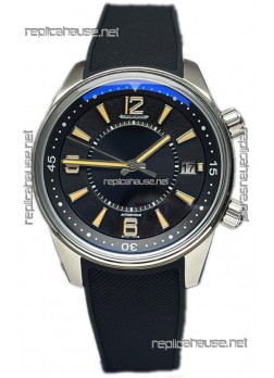 Jaeger LeCoultre Polaris Date Black Dial Rubber Strap 1:1 Mirror Replica Watch 42MM