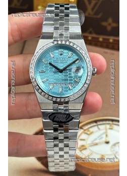 Rolex Land-Dweller 127336 Ice Blue Honeycomb 40MM Swiss Replica Watch 