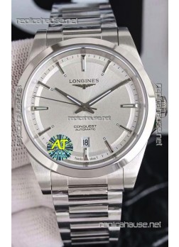 Longines Conquest Automatic Steel Dial Automatic Watch in Steel Casing