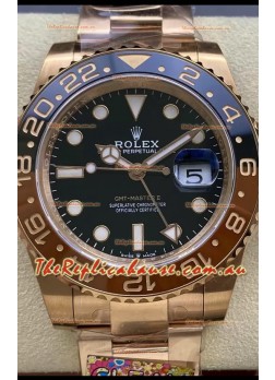Rolex GMT Masters II M126715CHNR Everose Gold Swiss Replica 1:1 Mirror Watch - 904L Steel 