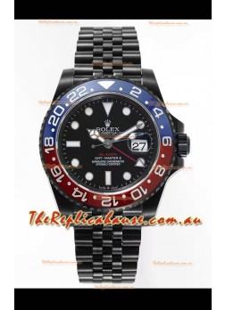 Rolex GMT Masters II REF.126710BLRO PEPSI BLAKEN Swiss Replica - 904L Steel in DLC Coating